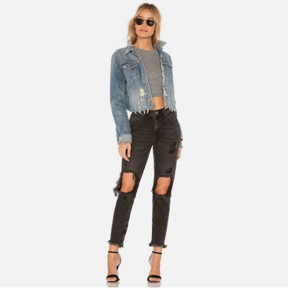 Excellent Condition One Teaspoon Freebird High Waist Skinny Black Jeans Size: 29 - Picture 2 of 14